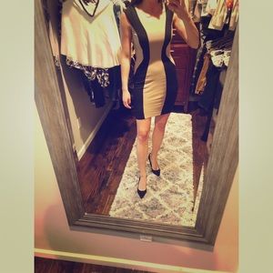 Black and Tan body shaping dress